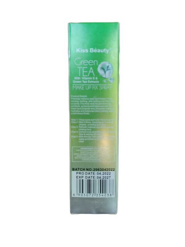 Kiss Beauty Green Tea MAKE UP FIX SPRAY 120 ml - Image 3