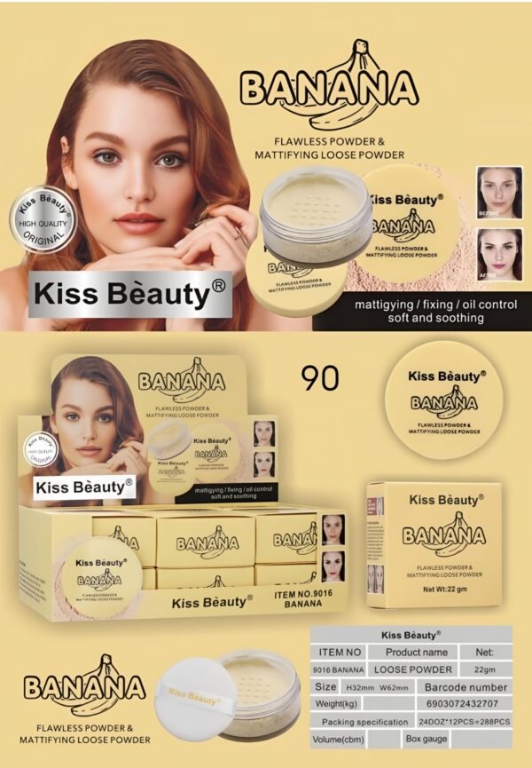 Kiss Beauty Banana Loose Powder (FAIR-01, S) - Image 4